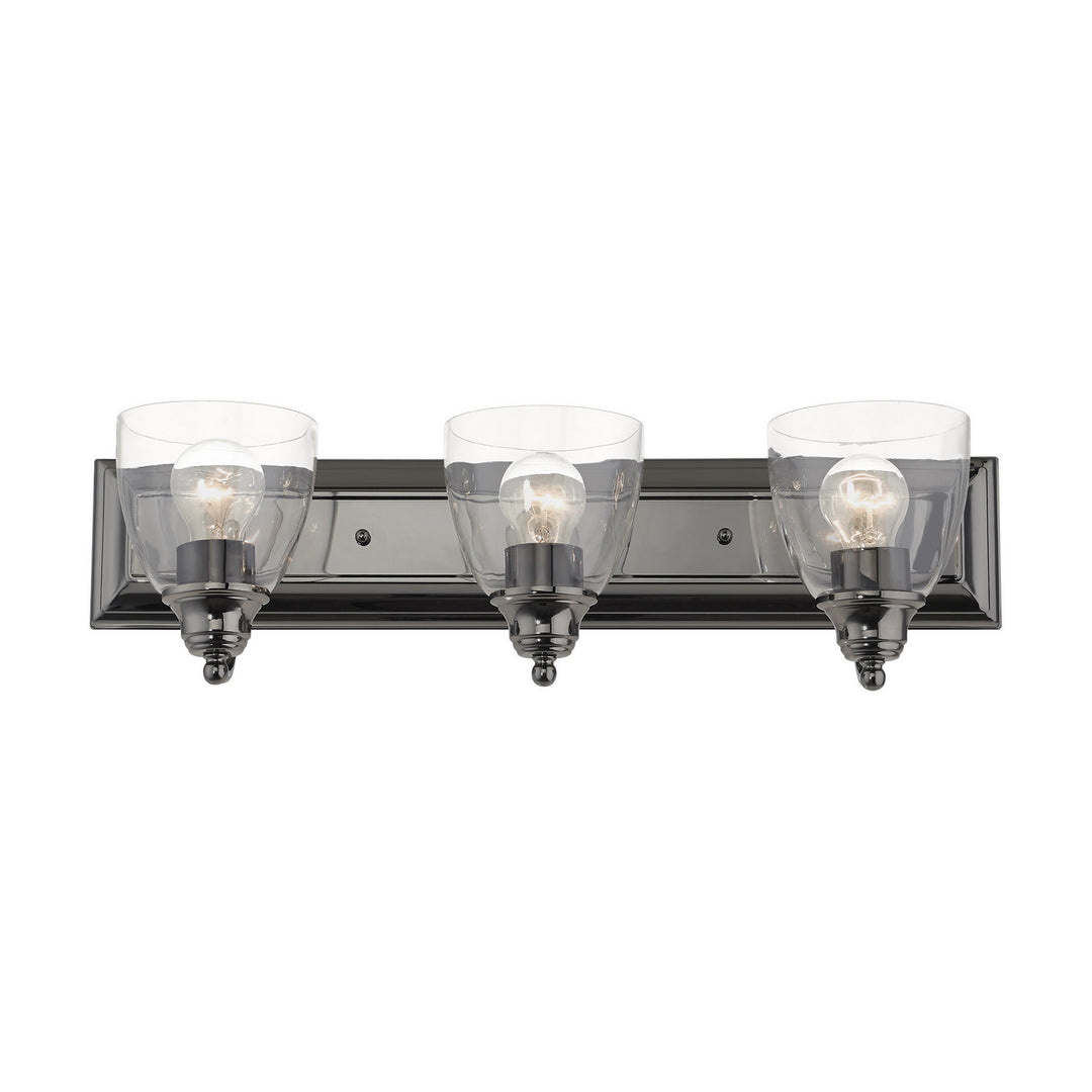 Livex Birmingham 17073-46 Bath Vanity Light 24 in. wide - Black Chrome