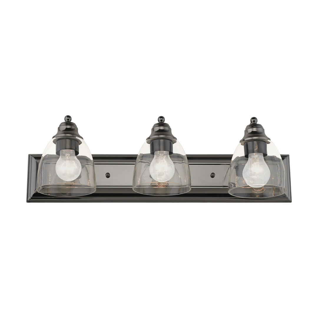 Livex Birmingham 17073-46 Bath Vanity Light 24 in. wide - Black Chrome