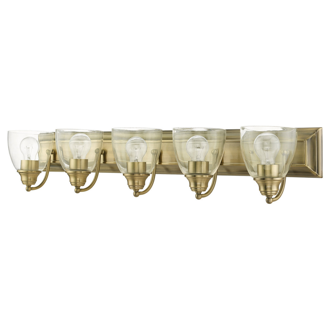 Livex Birmingham 17075-01 Bath Vanity Light 36 in. wide - Antique Brass