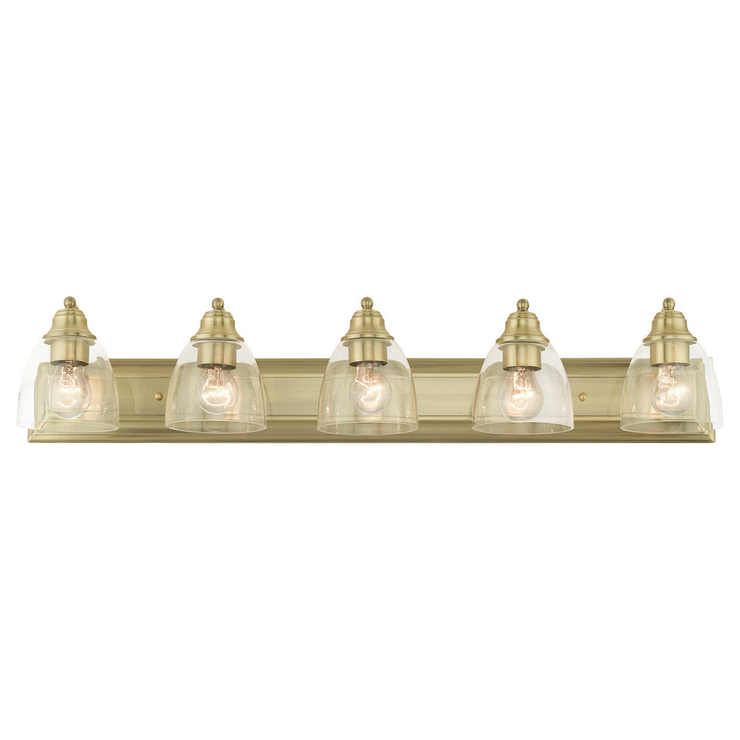 Livex Birmingham 17075-01 Bath Vanity Light 36 in. wide - Antique Brass