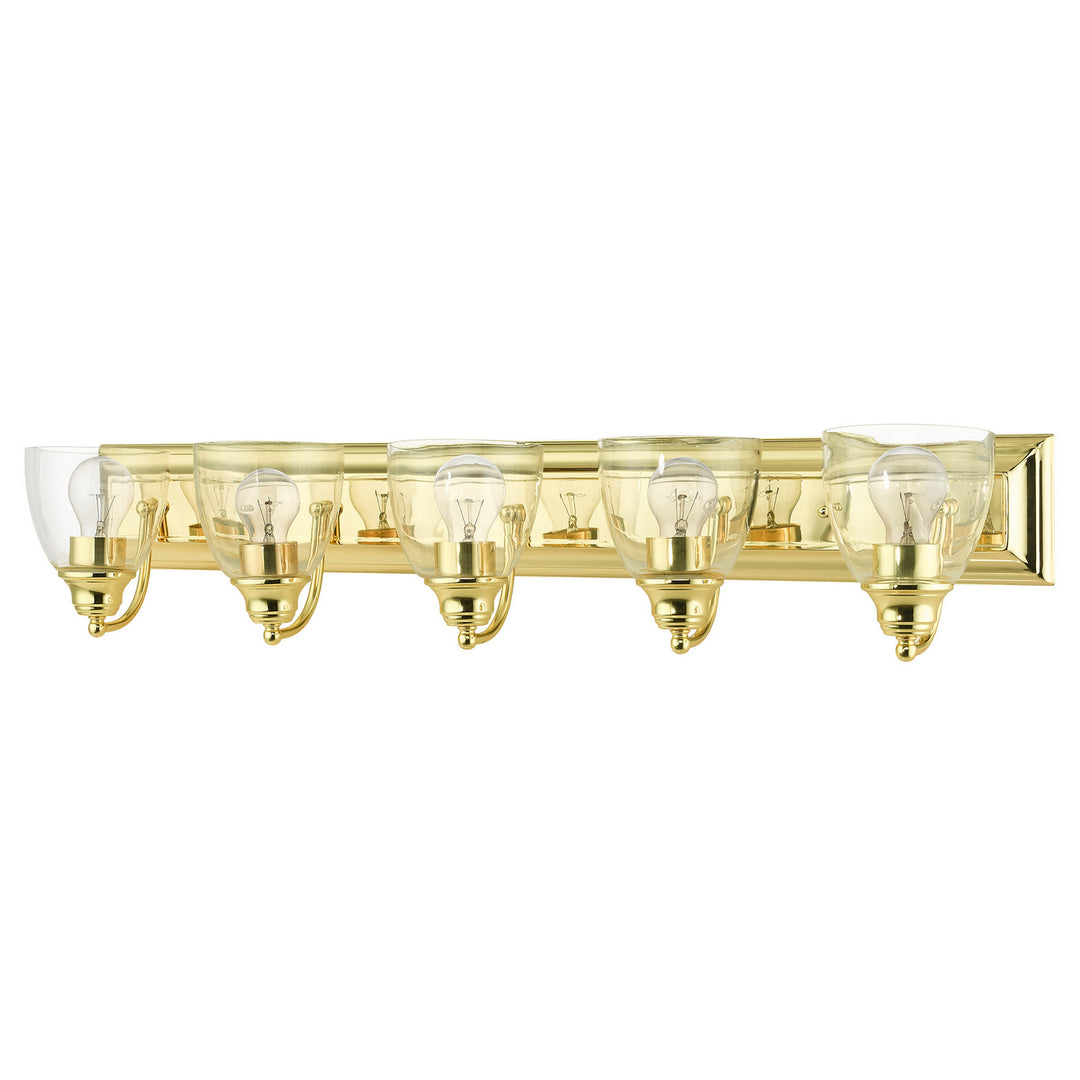 Livex Birmingham 17075-02 Bath Vanity Light 36 in. wide - Polished Brass