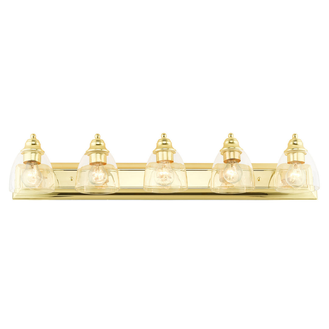 Livex Birmingham 17075-02 Bath Vanity Light 36 in. wide - Polished Brass