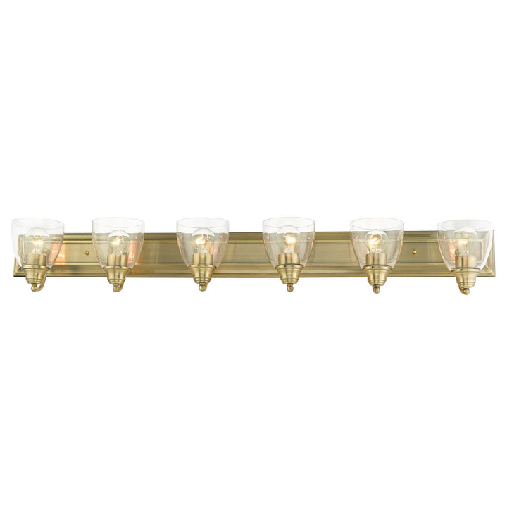 Livex Birmingham 17076-01 Bath Vanity Light 48 in. wide - Antique Brass