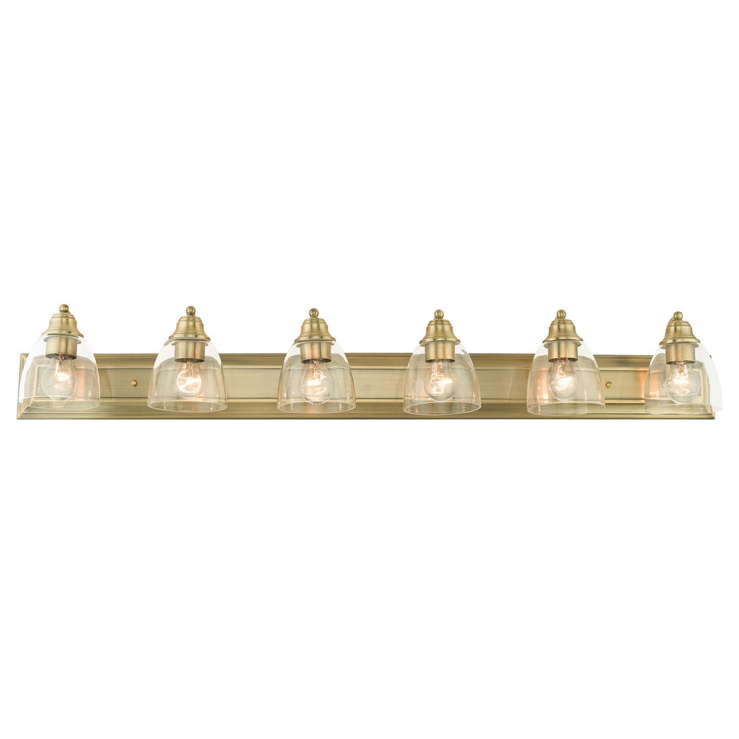 Livex Birmingham 17076-01 Bath Vanity Light 48 in. wide - Antique Brass