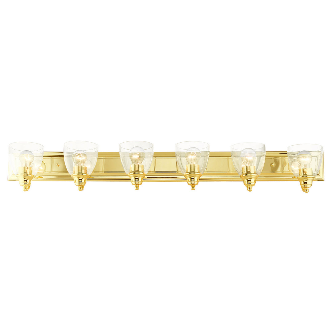 Livex Birmingham 17076-02 Bath Vanity Light 48 in. wide - Polished Brass