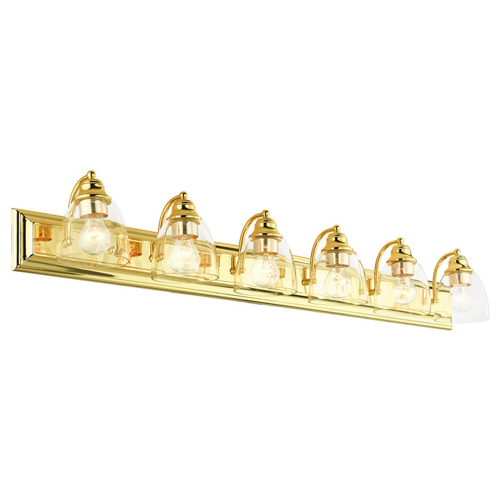 Livex Birmingham 17076-02 Bath Vanity Light 48 in. wide - Polished Brass