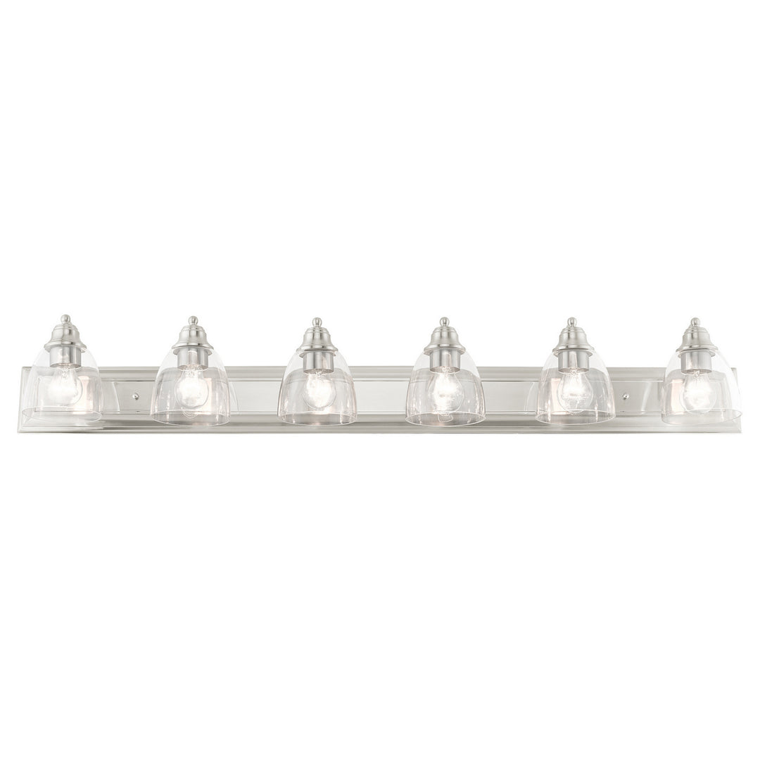 Livex Birmingham 17076-91 Bath Vanity Light 48 in. wide - Brushed Nickel