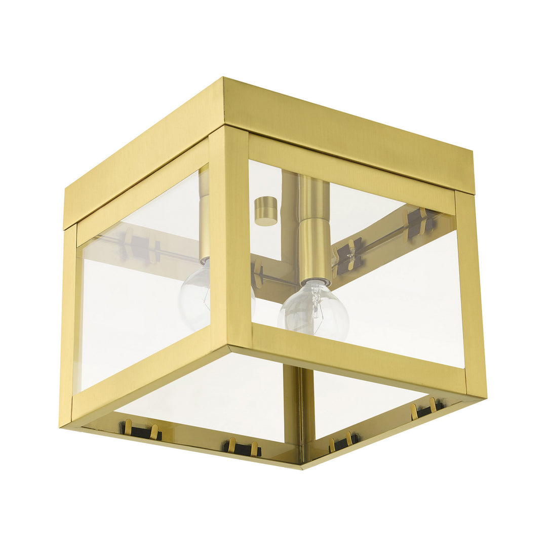 Livex Nyack 20588-12 Ceiling Light - Satin Brass