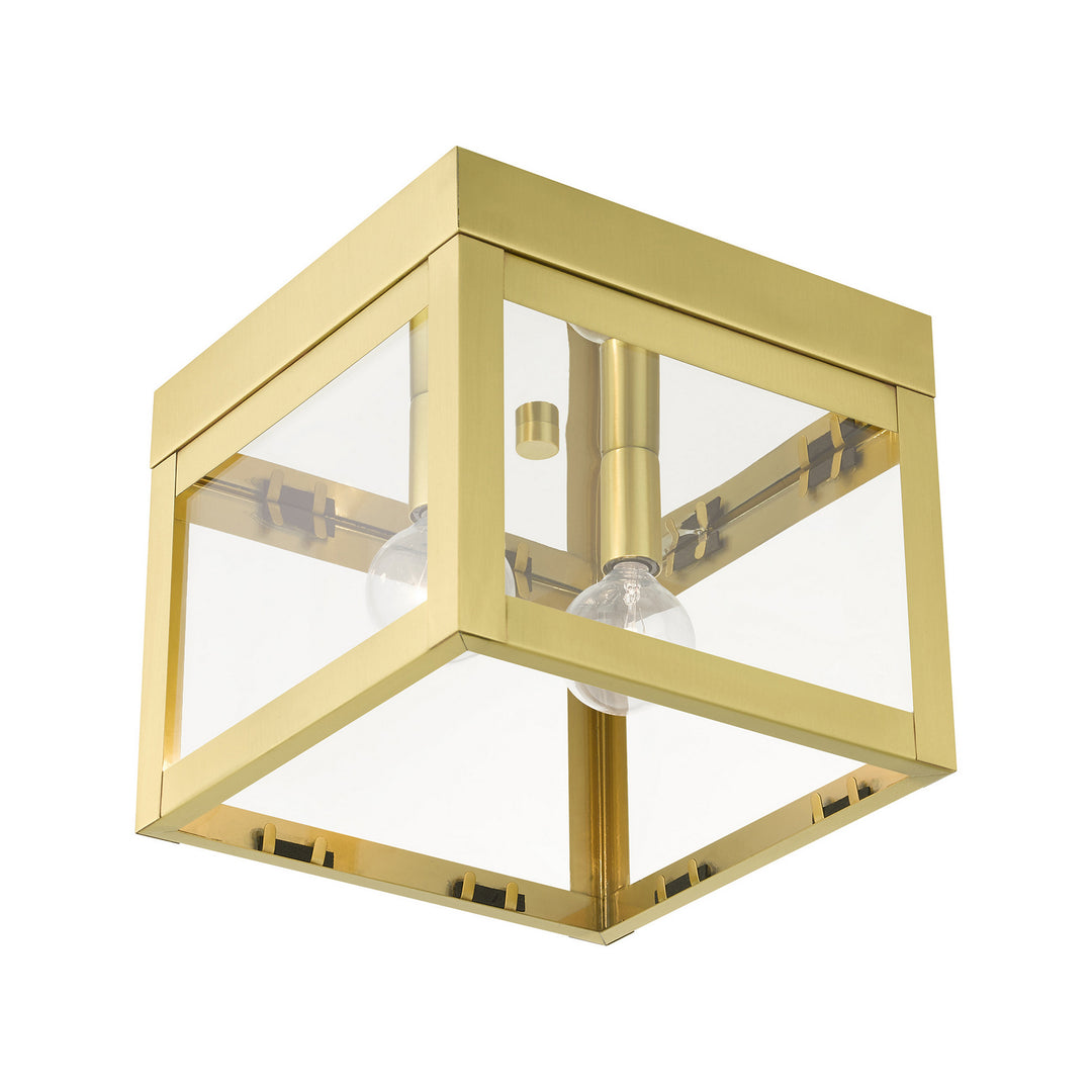 Livex Nyack 20588-12 Ceiling Light - Satin Brass