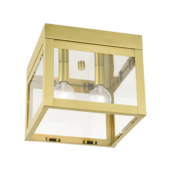 Livex Nyack 20588-12 Ceiling Light - Satin Brass