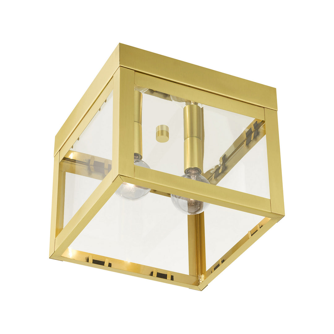 Livex Nyack 20588-12 Ceiling Light - Satin Brass