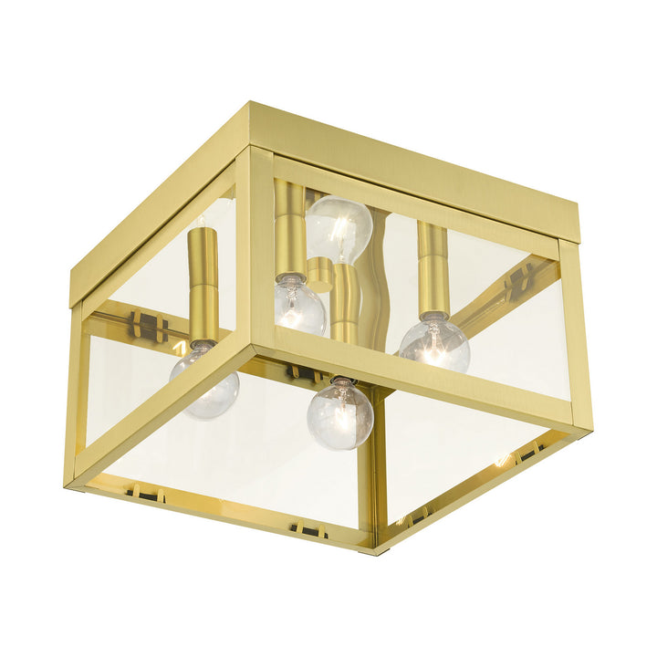 Livex Nyack 20589-12 Ceiling Light - Satin Brass