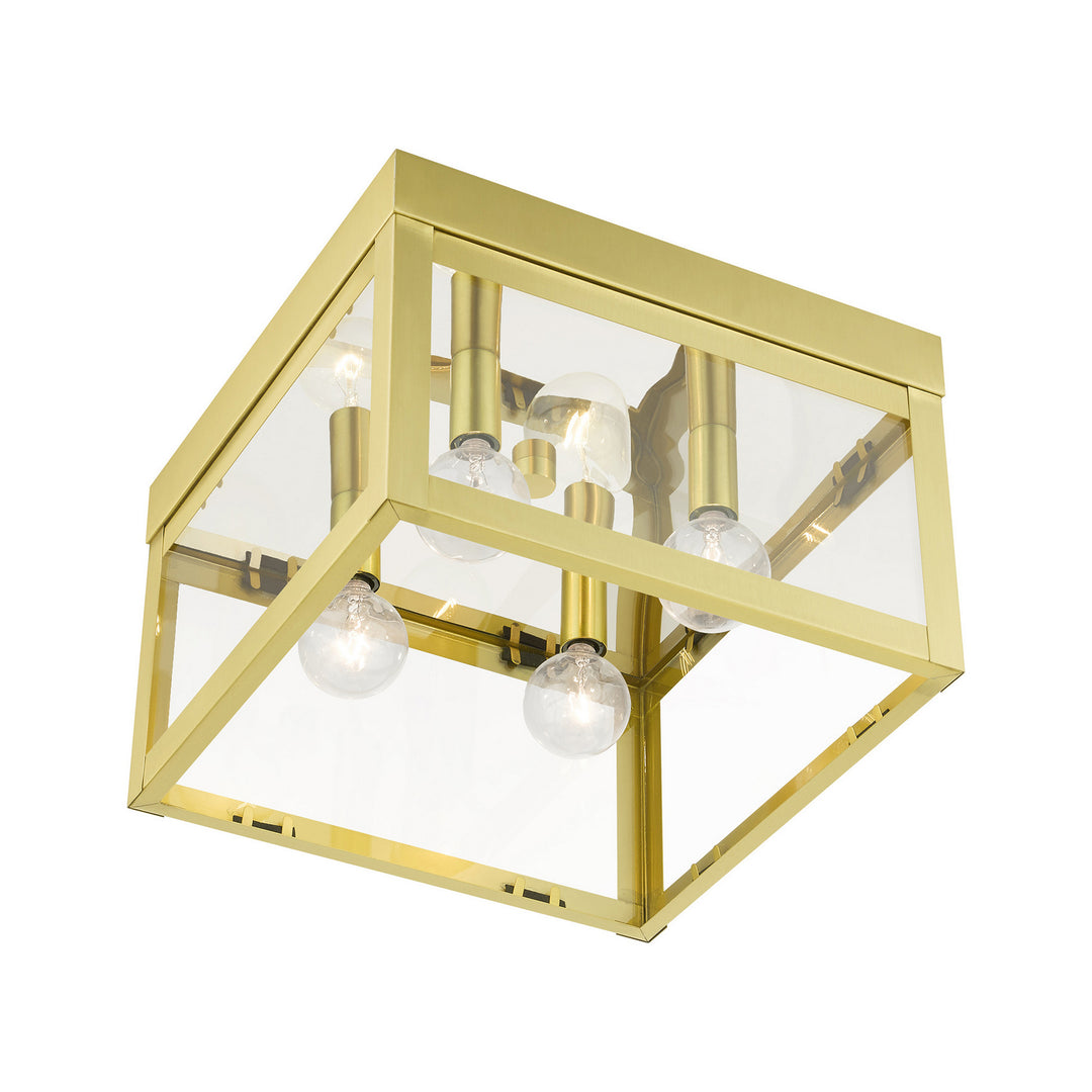 Livex Nyack 20589-12 Ceiling Light - Satin Brass