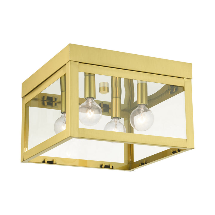 Livex Nyack 20589-12 Ceiling Light - Satin Brass