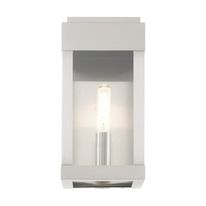 Livex Lighting 21231-91  York Outdoor Brushed Nickel W/ Brushed Nickel Stainless Steel