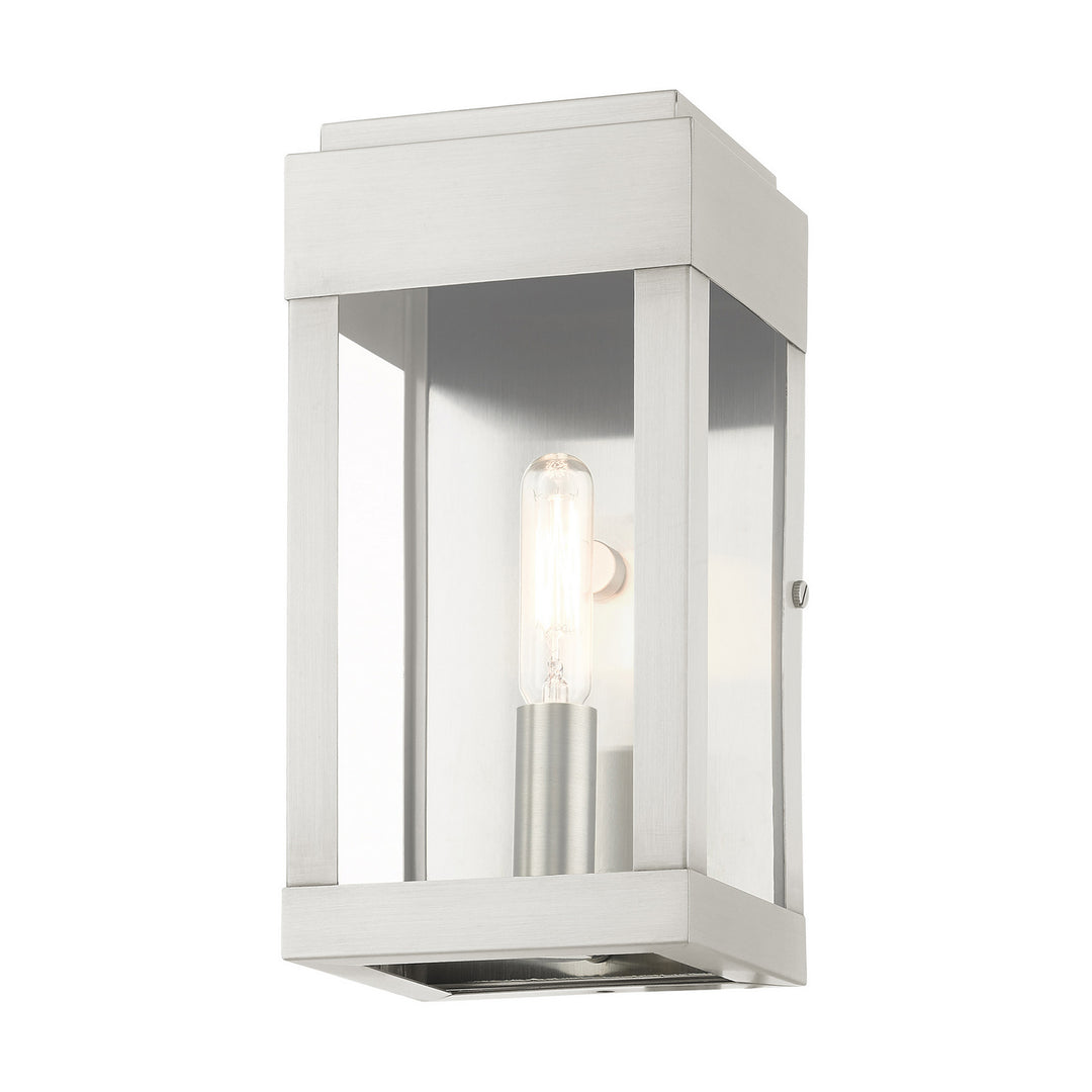 Livex Lighting 21231-91  York Outdoor Brushed Nickel W/ Brushed Nickel Stainless Steel