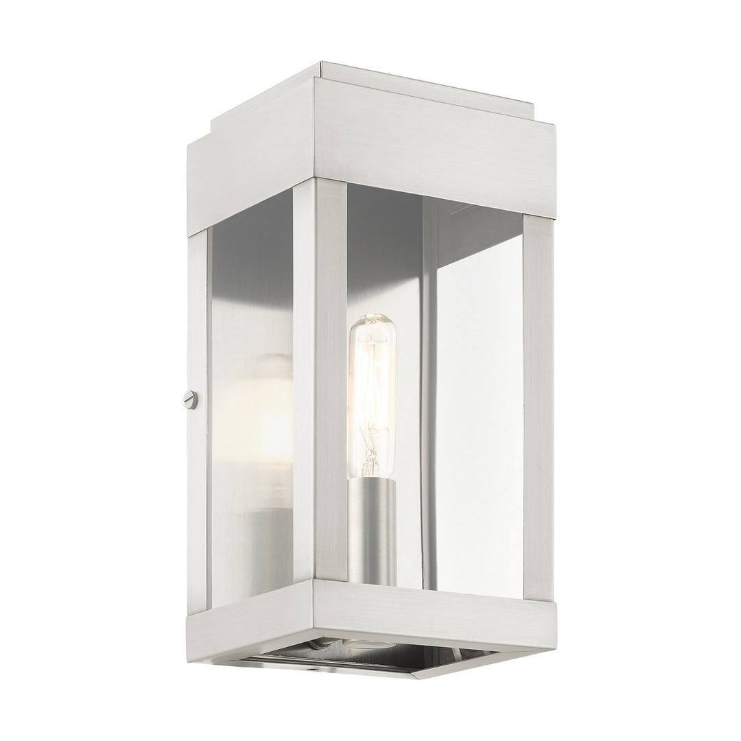 Livex Lighting 21231-91  York Outdoor Brushed Nickel W/ Brushed Nickel Stainless Steel