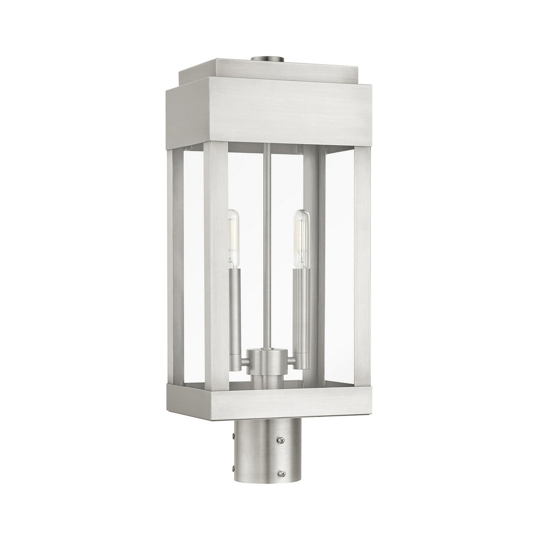 Livex Lighting 21236-91  York Outdoor Brushed Nickel