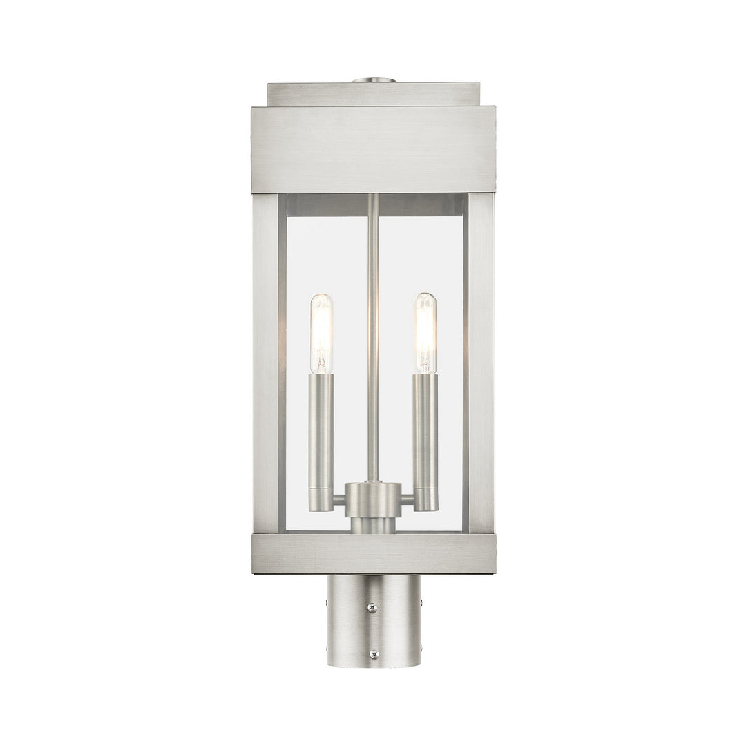 Livex Lighting 21236-91  York Outdoor Brushed Nickel