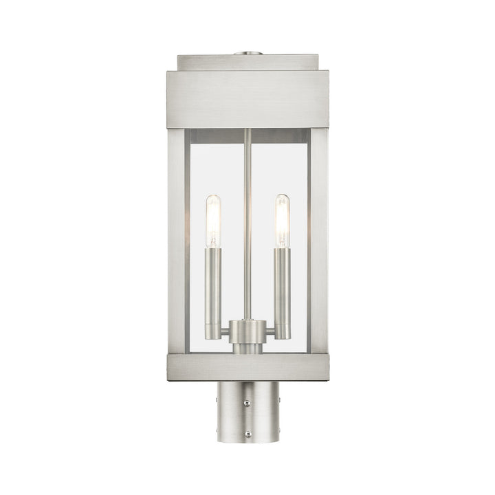 Livex Lighting 21236-91  York Outdoor Brushed Nickel