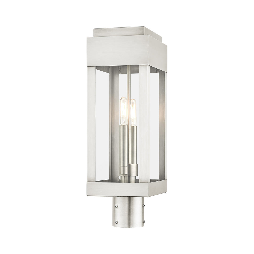 Livex Lighting 21236-91  York Outdoor Brushed Nickel