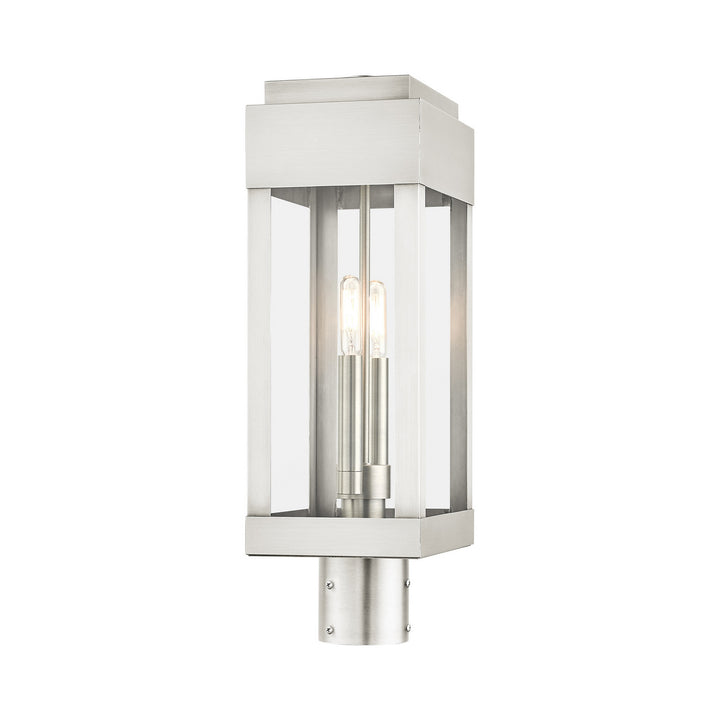 Livex Lighting 21236-91  York Outdoor Brushed Nickel