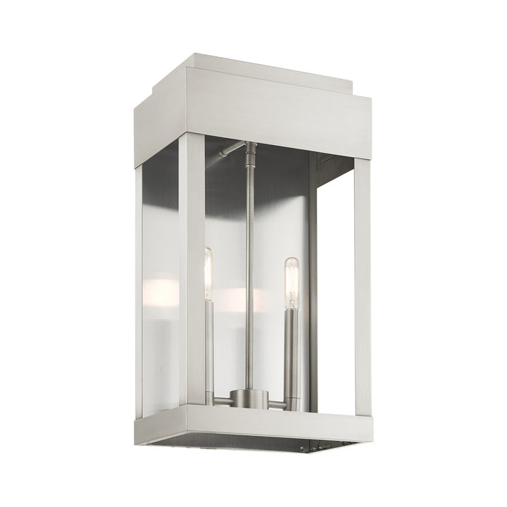 Livex Lighting 21238-91  York Outdoor Brushed Nickel W/ Brushed Nickel Stainless Steel