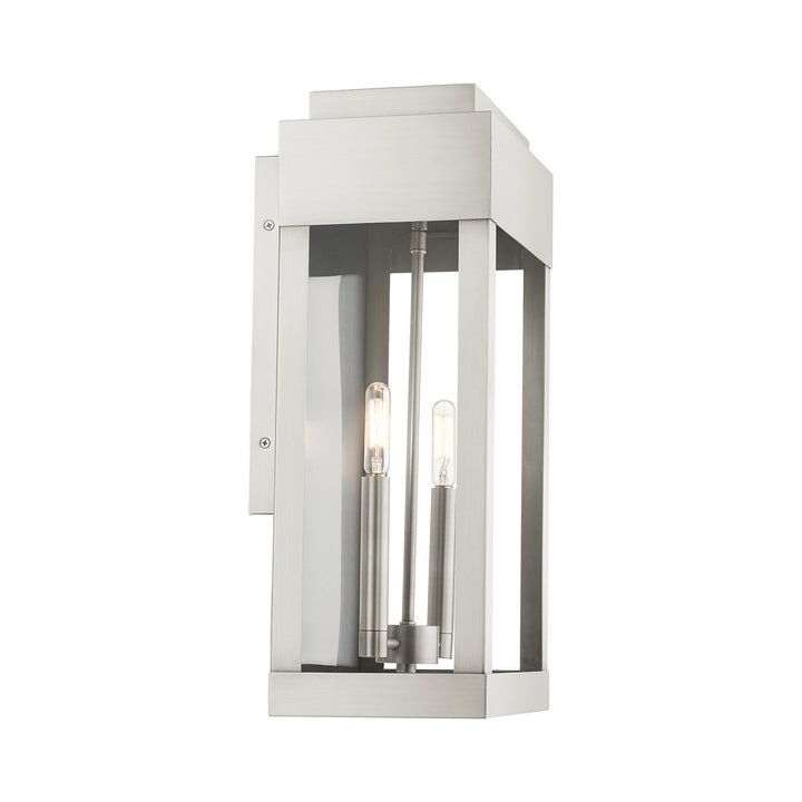 Livex Lighting 21238-91  York Outdoor Brushed Nickel W/ Brushed Nickel Stainless Steel