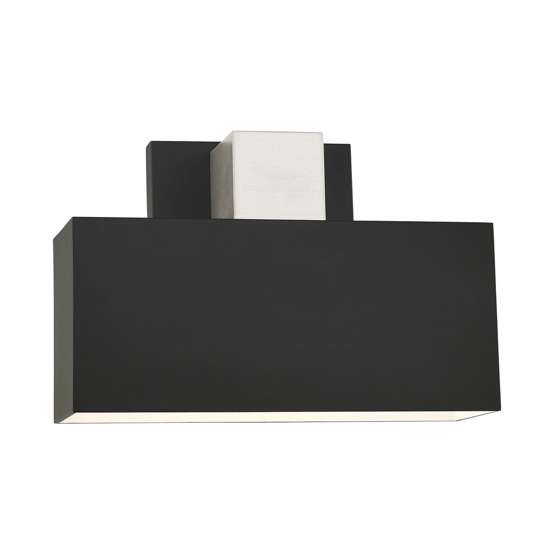 Livex Lighting 22423-04 Modern Lynx Outdoor Black W/ Brushed Nickels