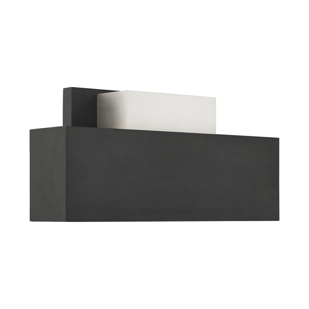 Livex Lighting 22424-04 Modern Lynx Outdoor Black W/ Brushed Nickels