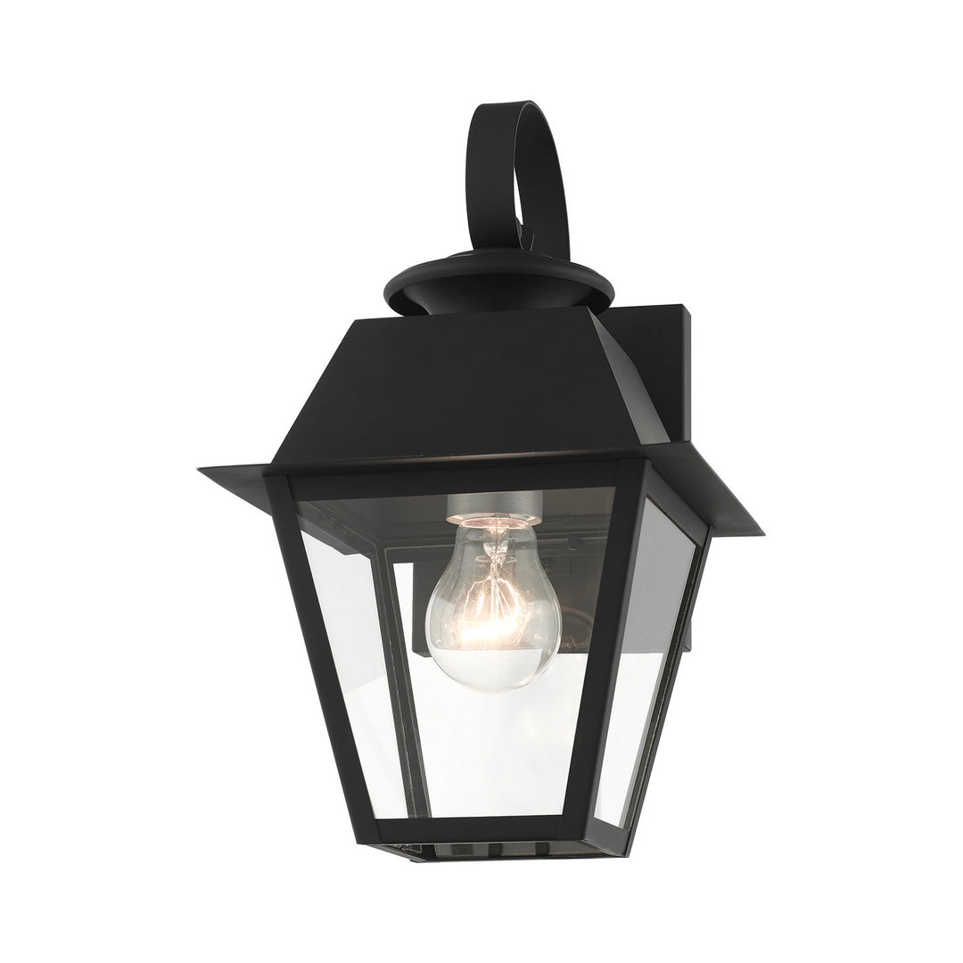 Livex Lighting 27212-04  Wentworth Outdoor Black W/ Brushed Nickel Cluster