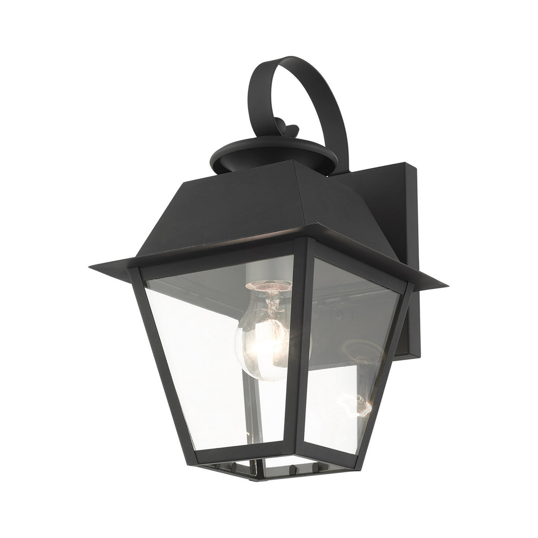 Livex Lighting 27212-04  Wentworth Outdoor Black W/ Brushed Nickel Cluster