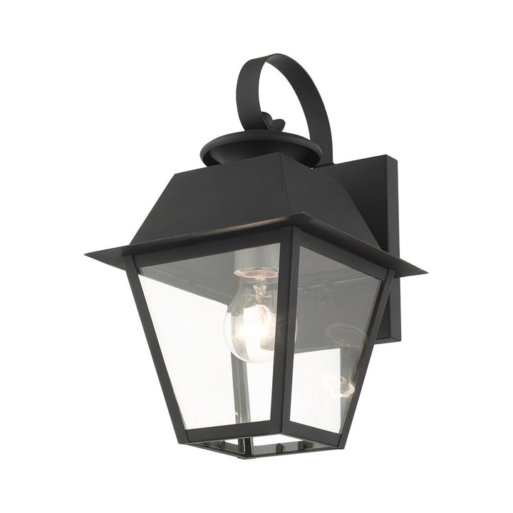Livex Lighting 27212-04  Wentworth Outdoor Black W/ Brushed Nickel Cluster