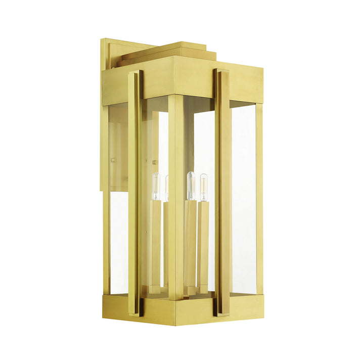 Livex Lighting 27716-08  Lexington Outdoor Natural Brass