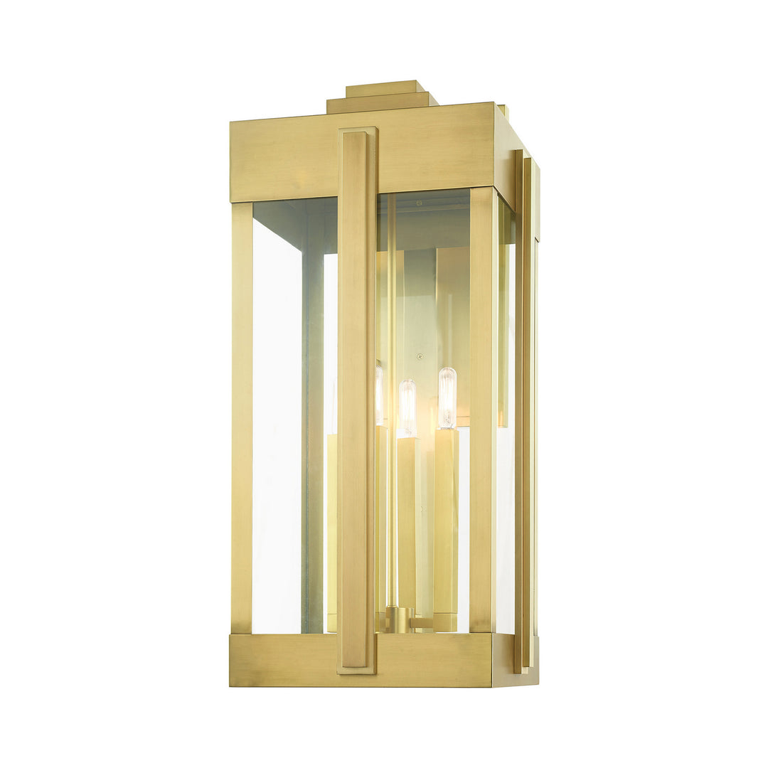 Livex Lighting 27716-08  Lexington Outdoor Natural Brass