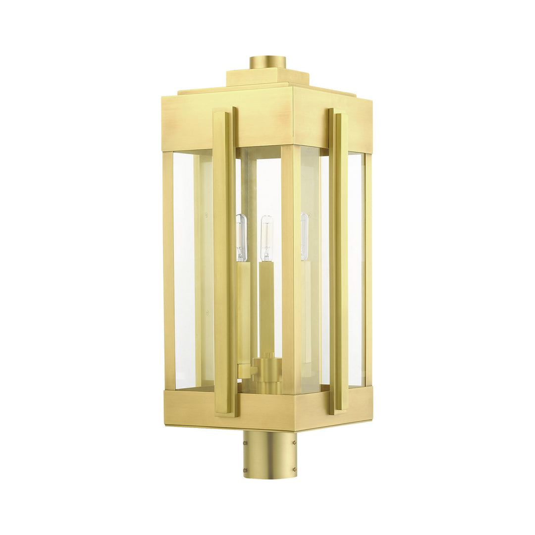 Livex Lighting 27717-08  Lexington Outdoor Natural Brass