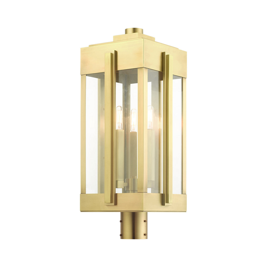 Livex Lighting 27717-08  Lexington Outdoor Natural Brass