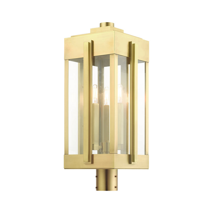 Livex Lighting 27717-08  Lexington Outdoor Natural Brass