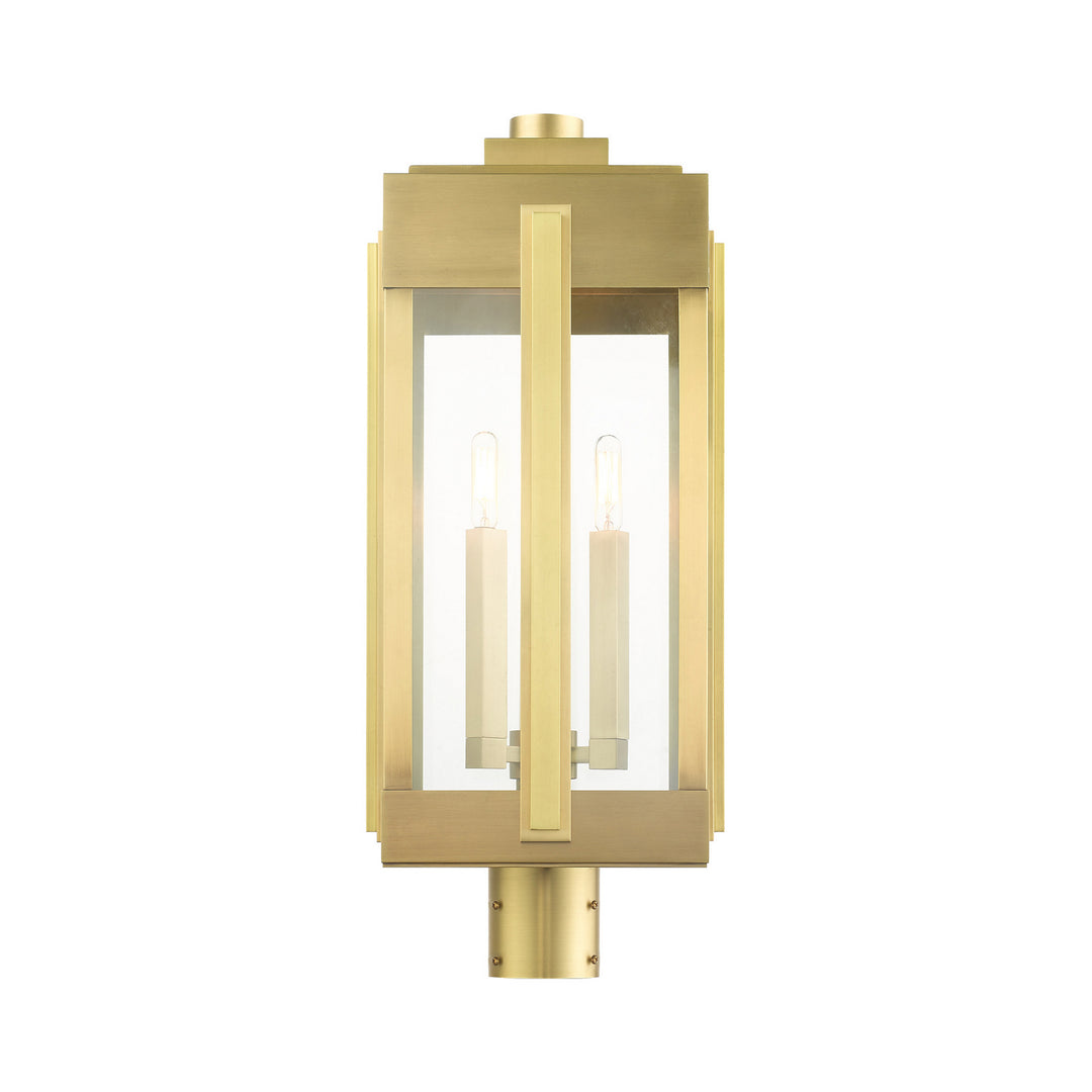 Livex Lighting 27717-08  Lexington Outdoor Natural Brass