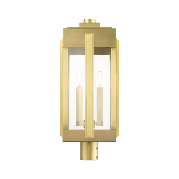 Livex Lighting 27717-08  Lexington Outdoor Natural Brass