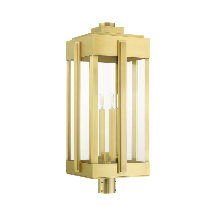 Livex Lighting 27719-08  Lexington Outdoor Natural Brass