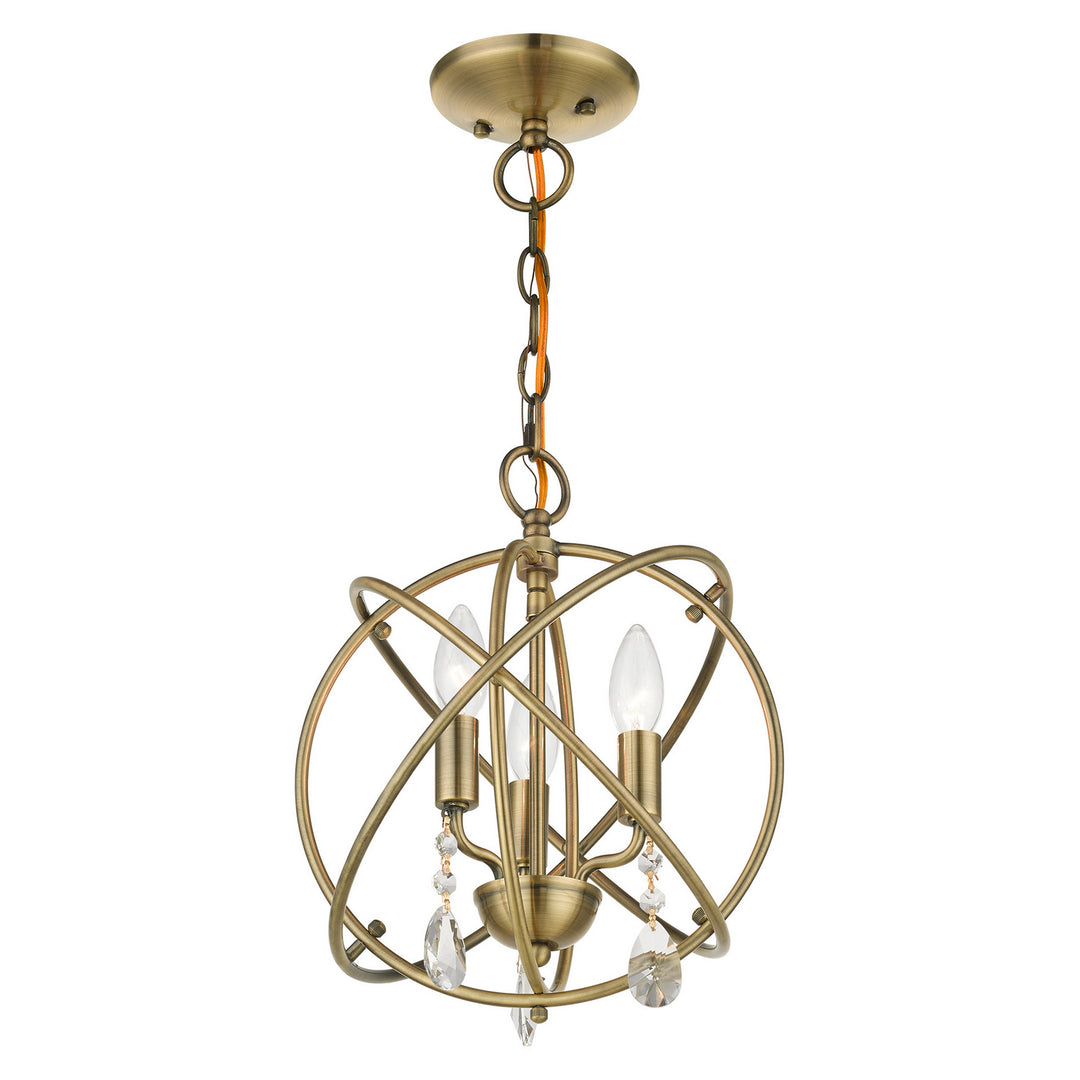 Livex Aria 40903-01 Chandelier Light - Antique Brass