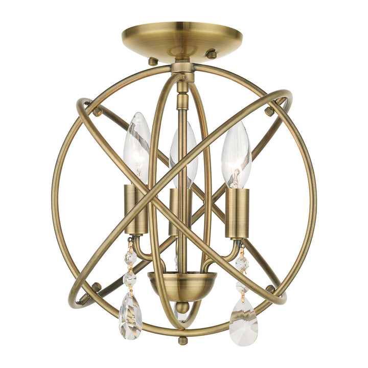 Livex Aria 40903-01 Chandelier Light - Antique Brass