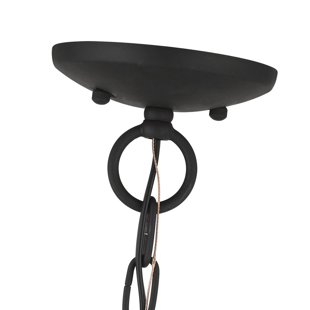 Livex Aria 40903-04 Chandelier Light - Black w/ Satin Nickels