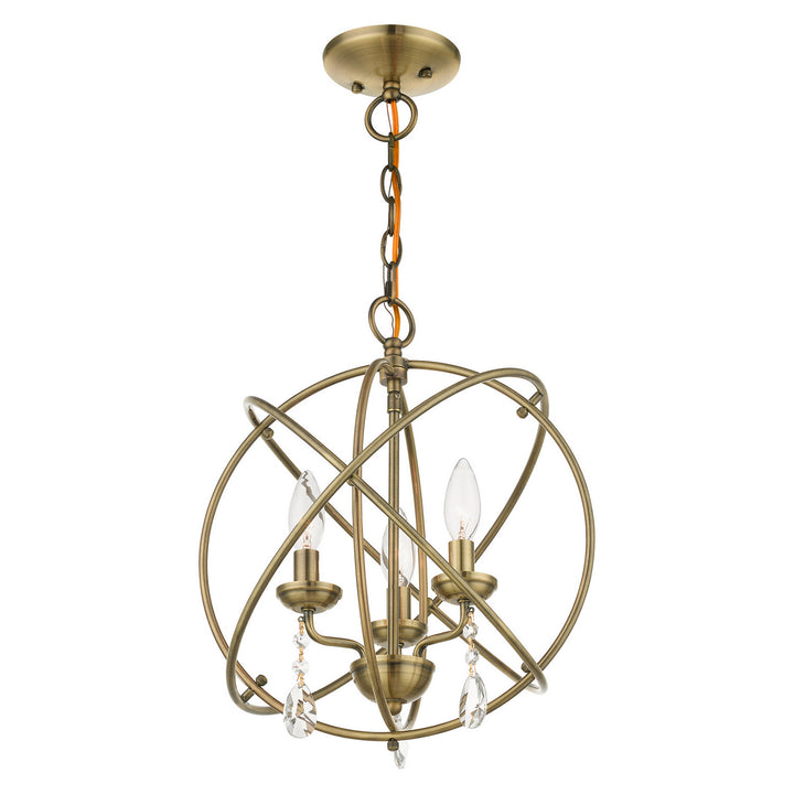 Livex Aria 40904-01 Chandelier Light - Antique Brass