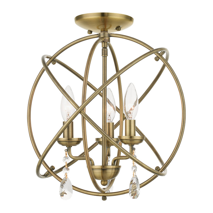 Livex Aria 40904-01 Chandelier Light - Antique Brass