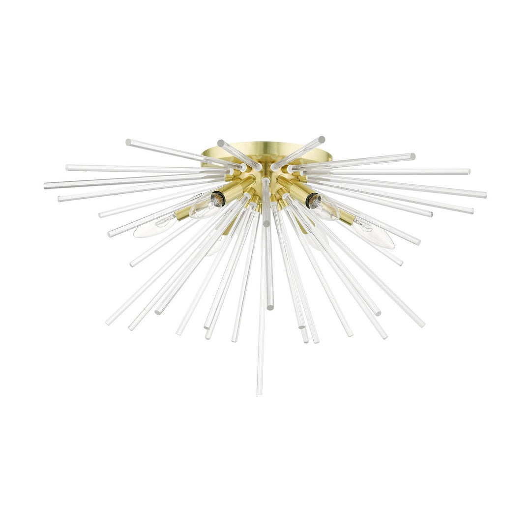 Livex Utopia 41251-12 Ceiling Light - Satin Brass