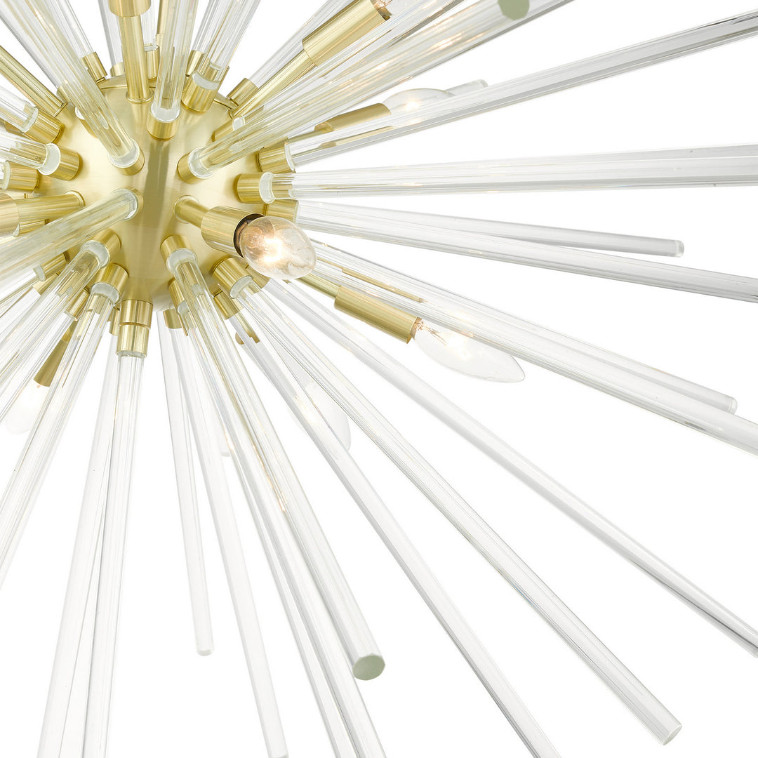 Livex Utopia 41259-12 Chandelier Light - Satin Brass