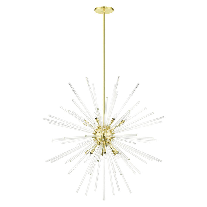 Livex Utopia 41260-12 Chandelier Light - Satin Brass