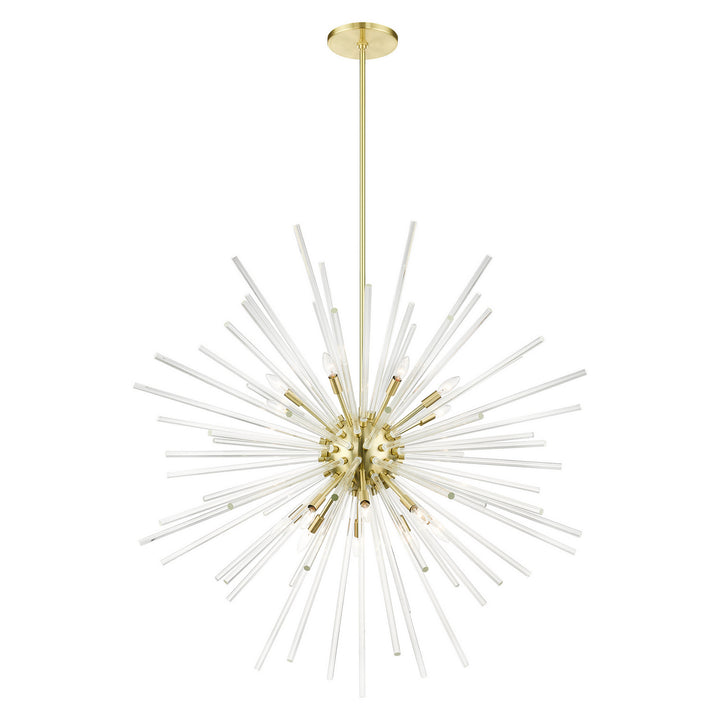 Livex Utopia 41260-12 Chandelier Light - Satin Brass
